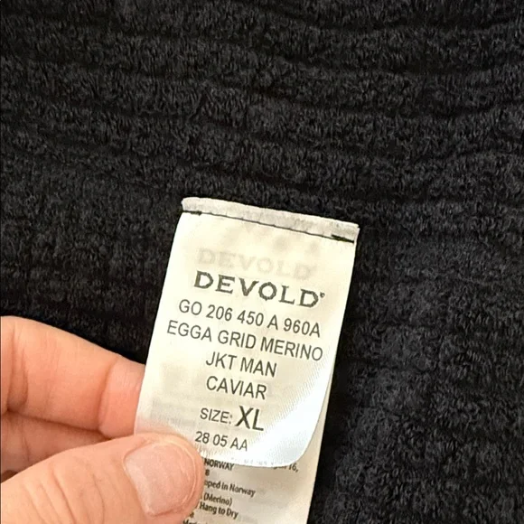 Devold Norway Caviar Merino Jacket Men's Black Full-Zip Sweater XL Tall - Picture 4 of 4